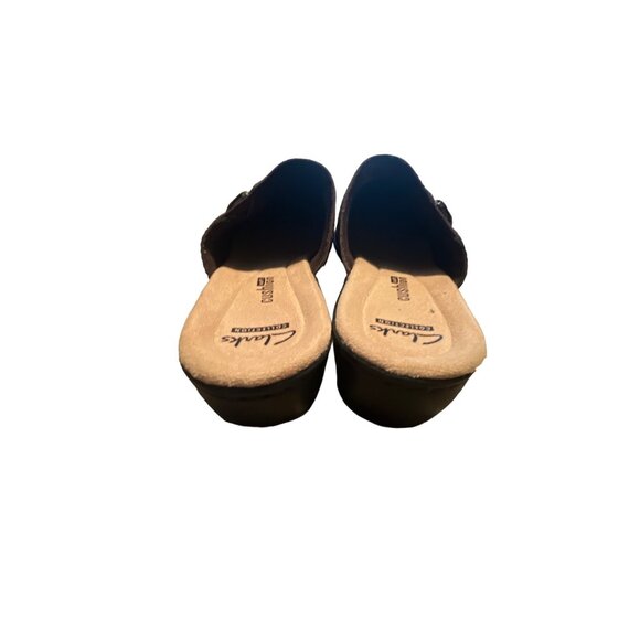 Clarks Womens Mules Clogs Brown Leather Slip On Patty Tayna Size 6 - Picture 4 of 6